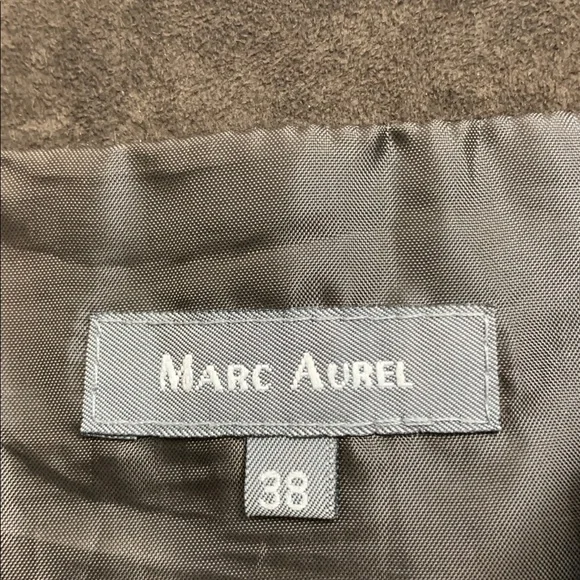 Chocolate Brown Suede Leather Maxi Skirt Vintage Quiet Luxury Euro Designer - Picture 2 of 12